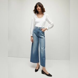 Veronica Beard Anabel Puff-Sleeve Top - Small